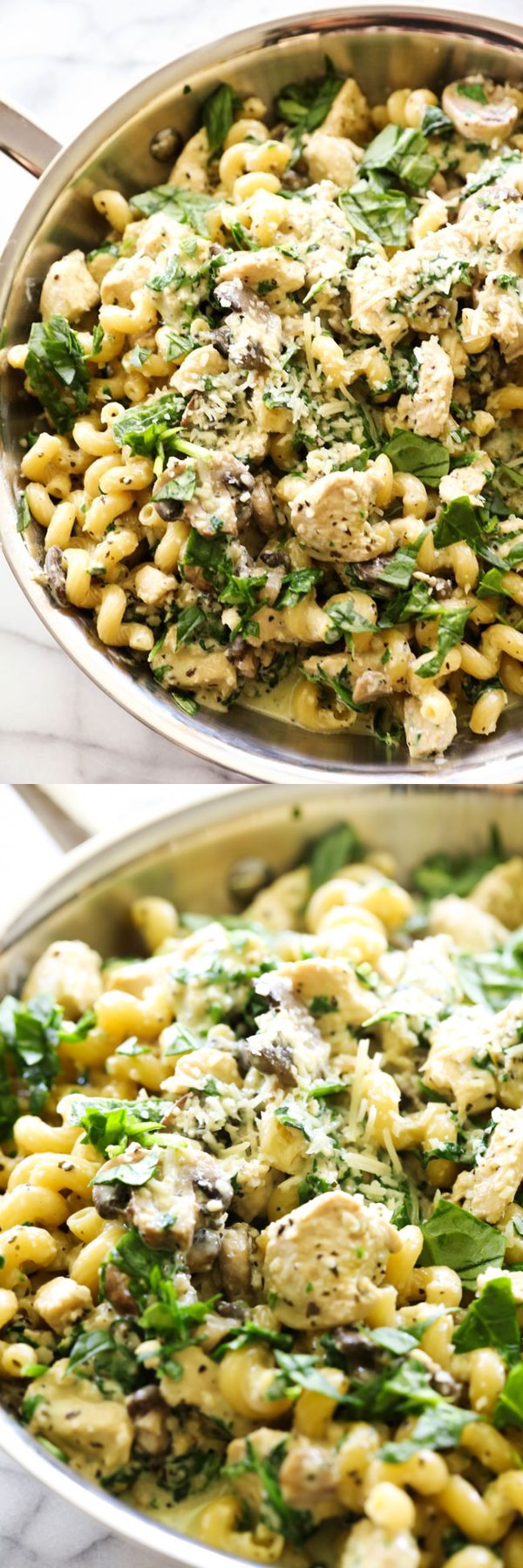 One Pot Spinach Chicken Pasta