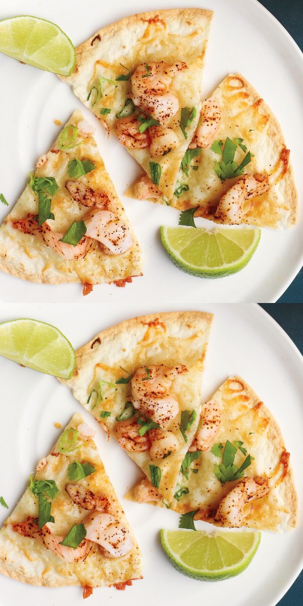 Open-Faced Shrimp Quesadillas