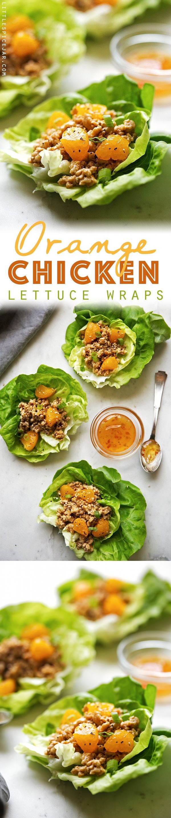 Orange Chicken Lettuce Wraps