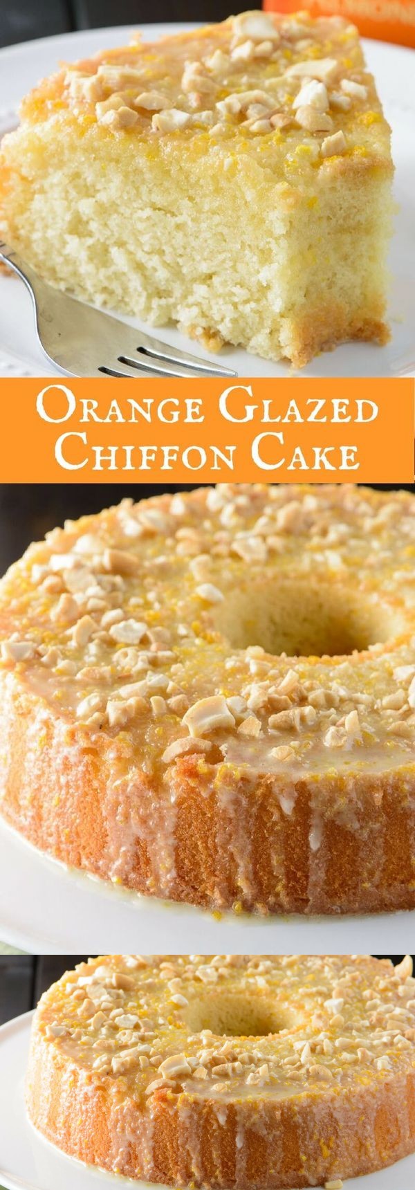 Orange Glazed Chiffon Cake