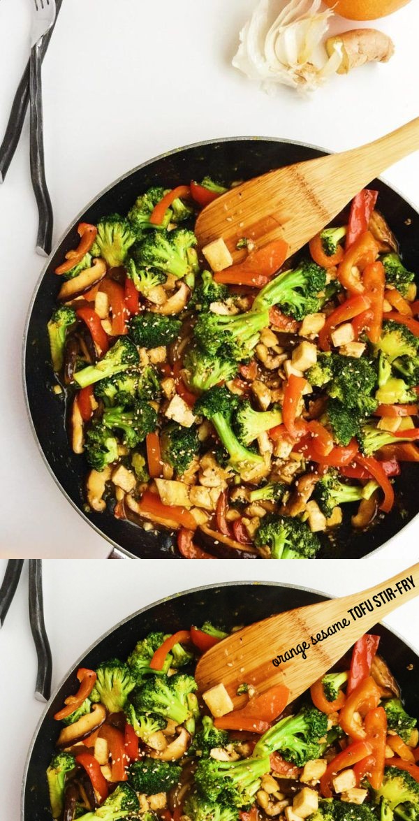 Orange Sesame Tofu Stir-Fry