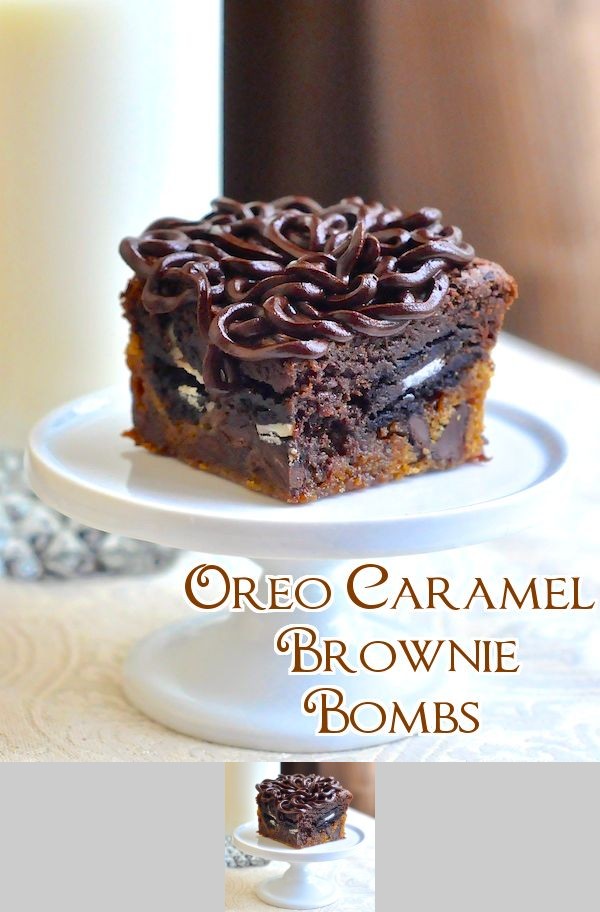 Oreo Caramel Brownie Bombs