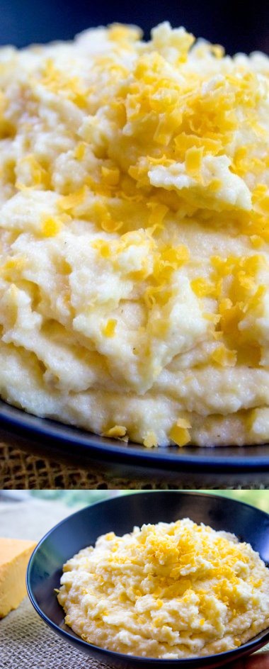 Oven Baked Creamy Cheese Polenta