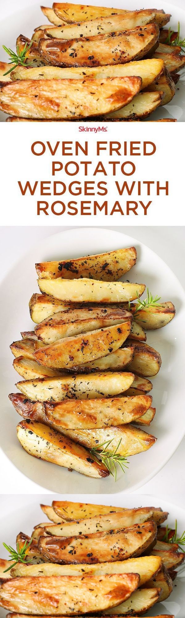 Oven Fried Potato Wedges with Rosemary