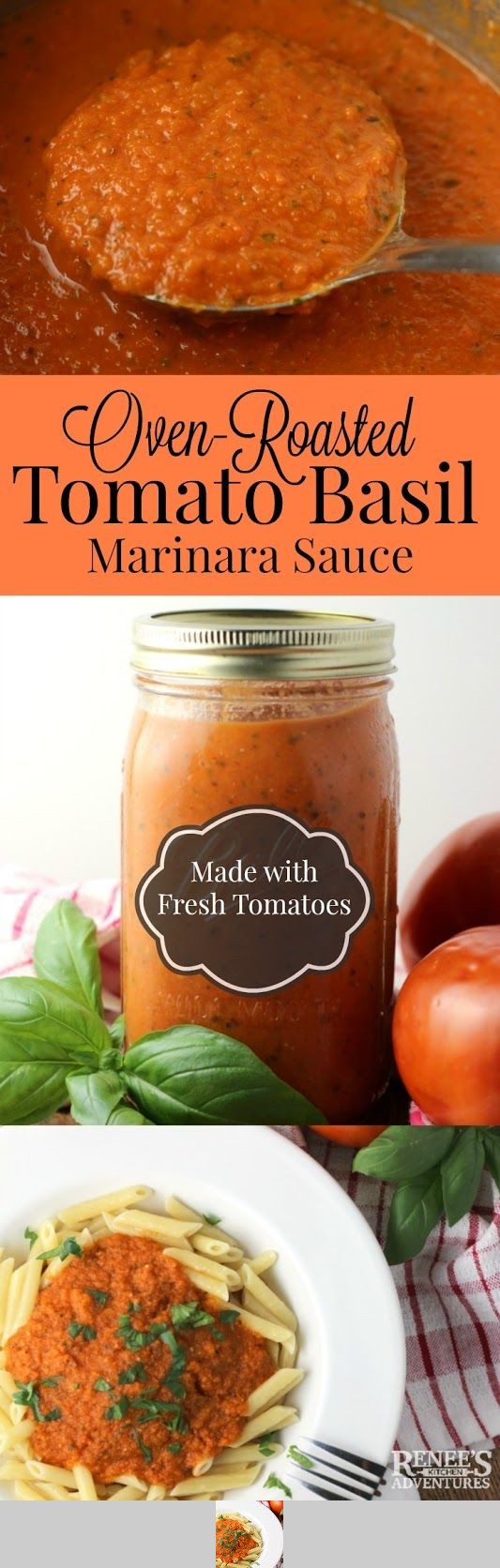 Oven-Roasted Tomato Basil Marinara Sauce