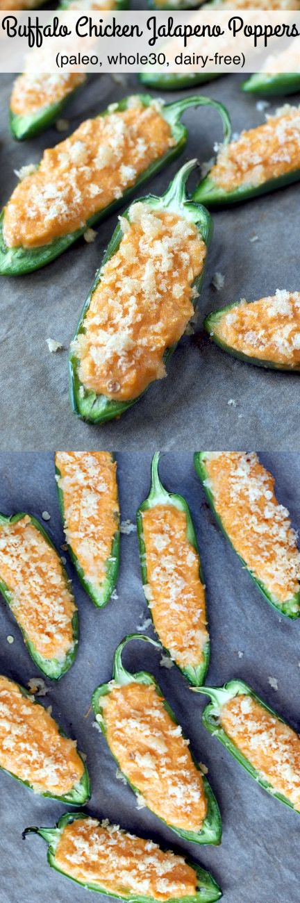 Paleo Buffalo Chicken Jalapeno Poppers