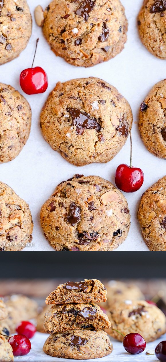 Paleo Cherry Almond Chocolate Chunk Cookies