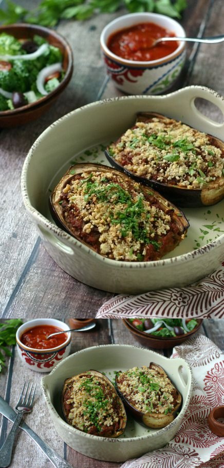 Paleo Stuffed Eggplant (with Ground Beef