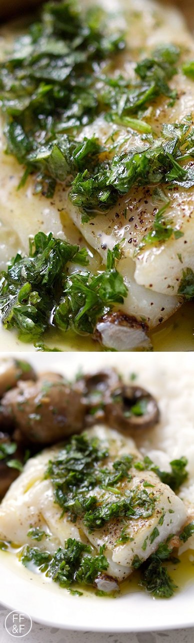 Pan Fried Cod with Oregano and Parsley Dressing