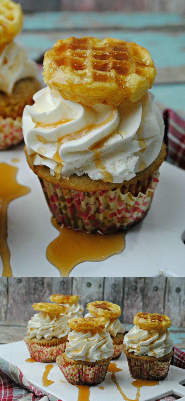 Pancake Waffle Cupcake with Maple Frosting