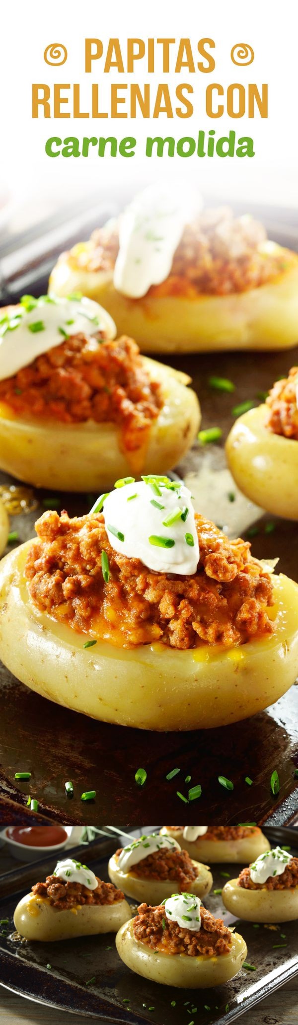 Papitas Rellenas con Carne Molida