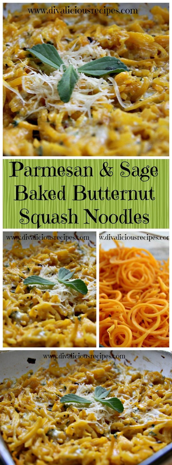 Parmesan & Sage Baked Butternut Squash Noodles