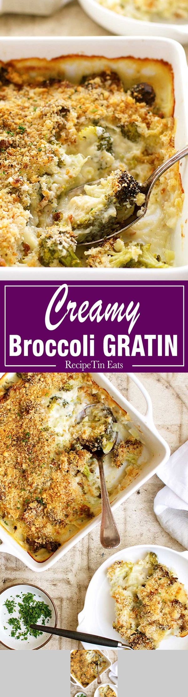 Parmesan Garlic Broccoli Gratin