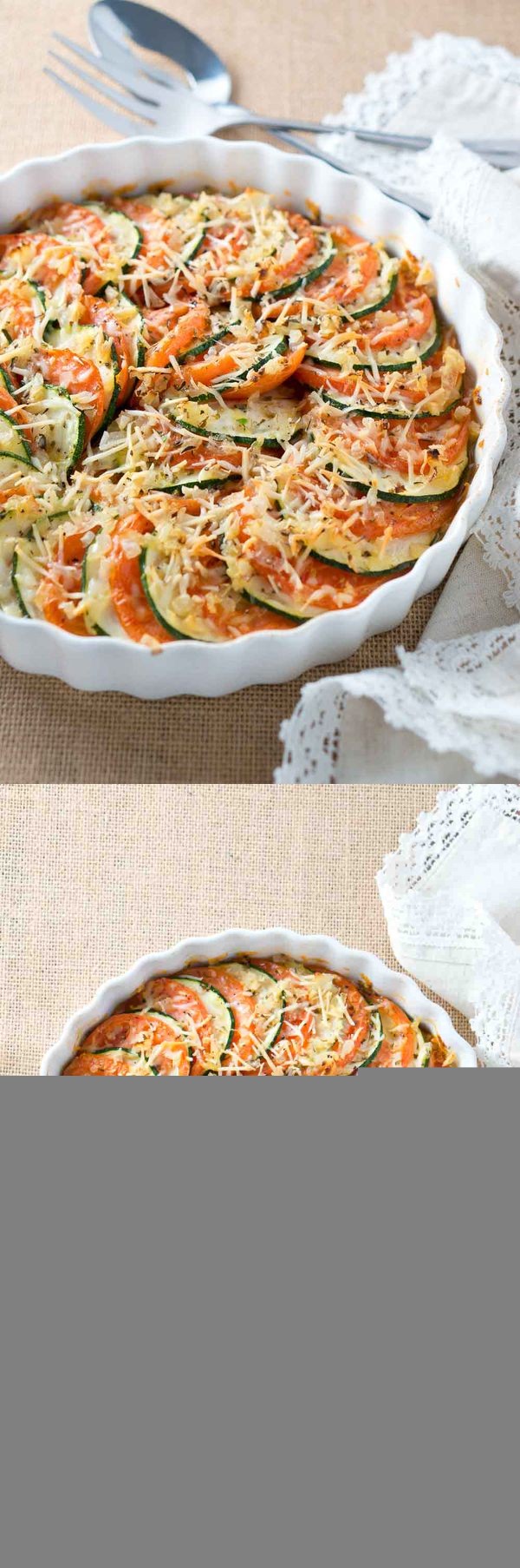 Parmesan Zucchini and Tomato Gratin