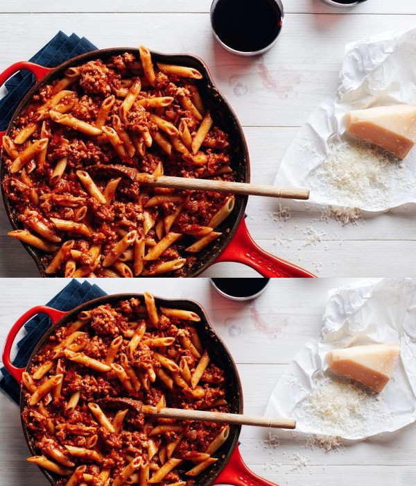 Pasta With 15-Minute Meat Sauce