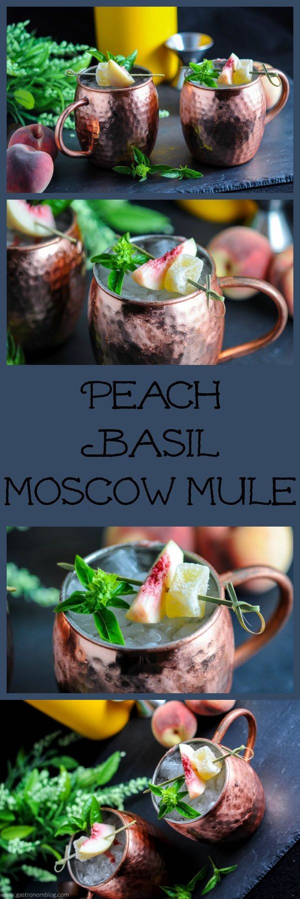 Peach and Basil Moscow Mule – A Vodka Cocktail