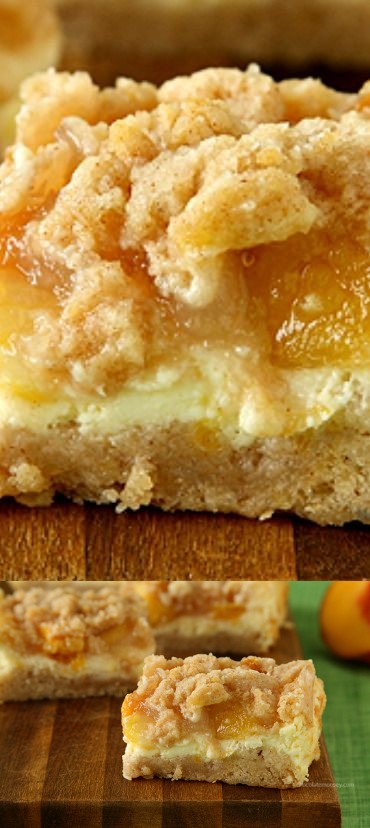 Peach Cheesecake Crumb Bars