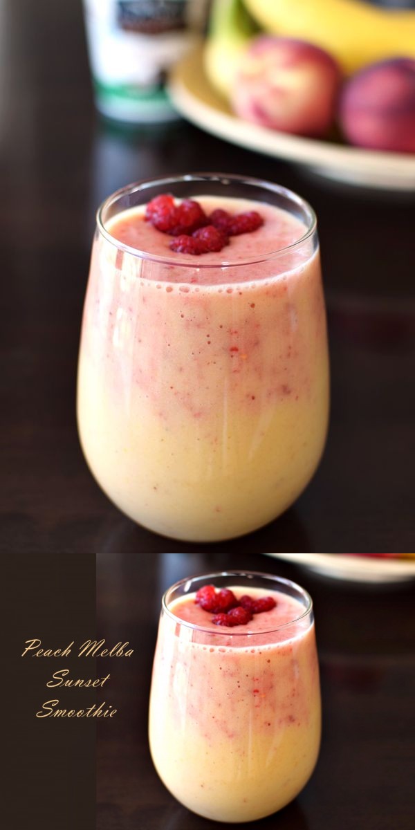 Peach Melba Sunset Smoothie