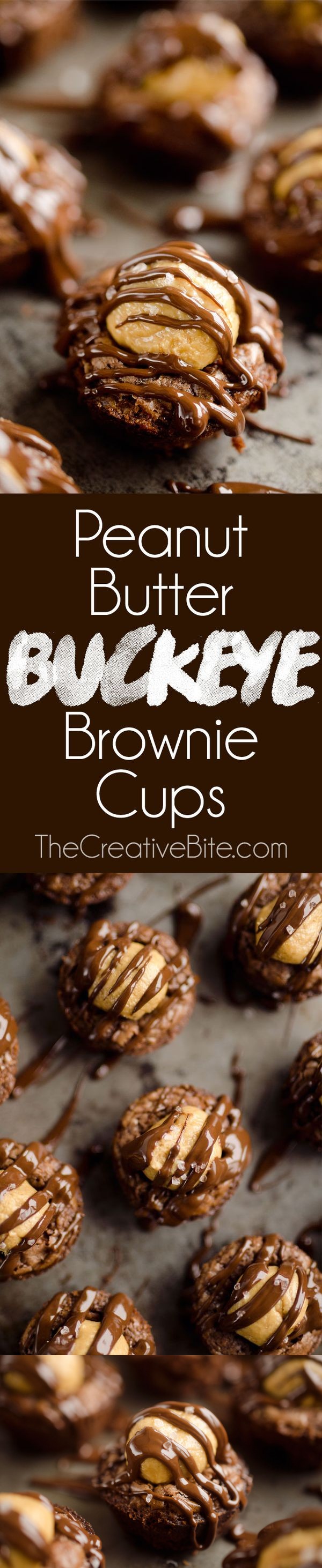 Peanut Butter Buckeye Brownie Cups