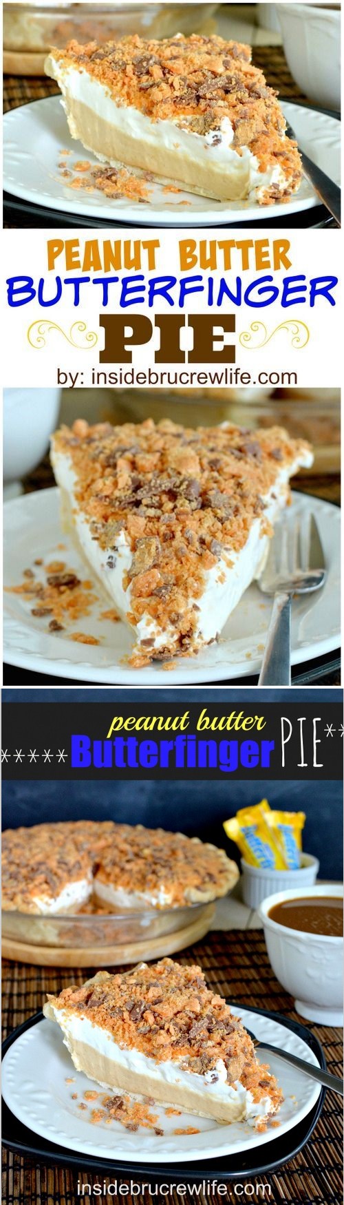 Peanut Butter Butterfinger Pie