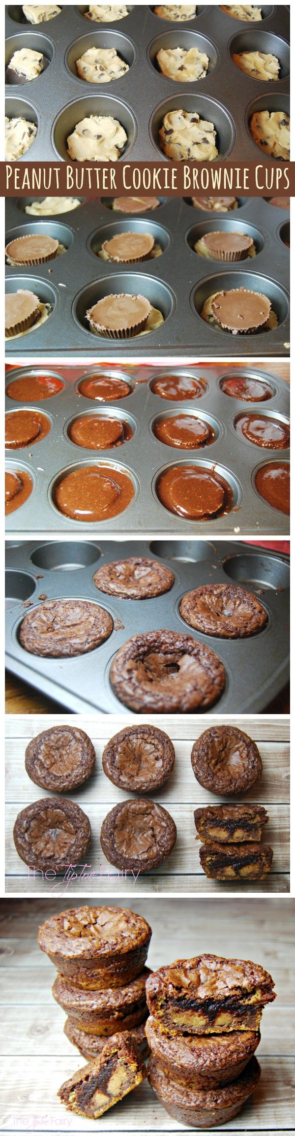 Peanut Butter Cookie Brownie Cups