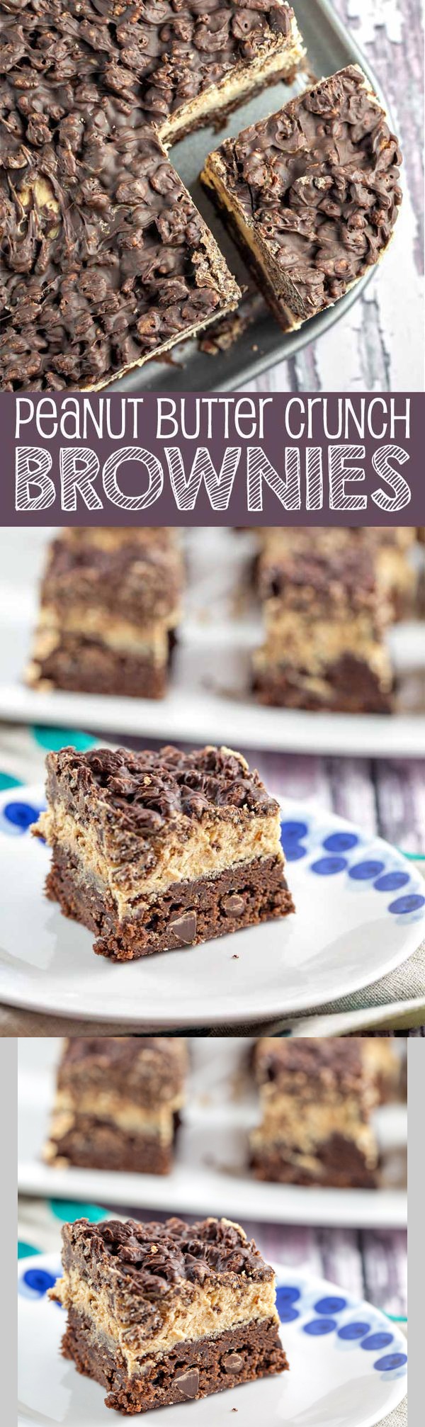 Peanut Butter Crunch Brownies