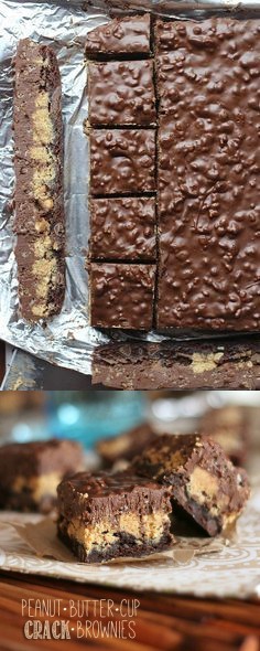 Peanut Butter Cup Crack Brownies