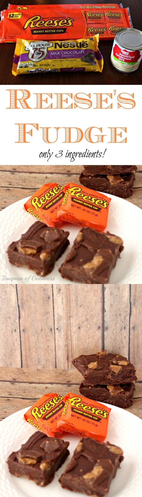 Peanut Butter Cup No Bake Fudge Bars