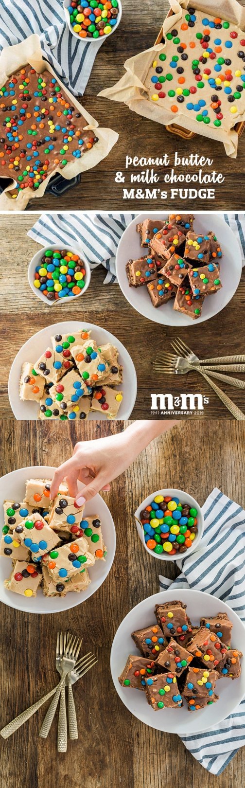 Peanut Butter Fudge with M&M's