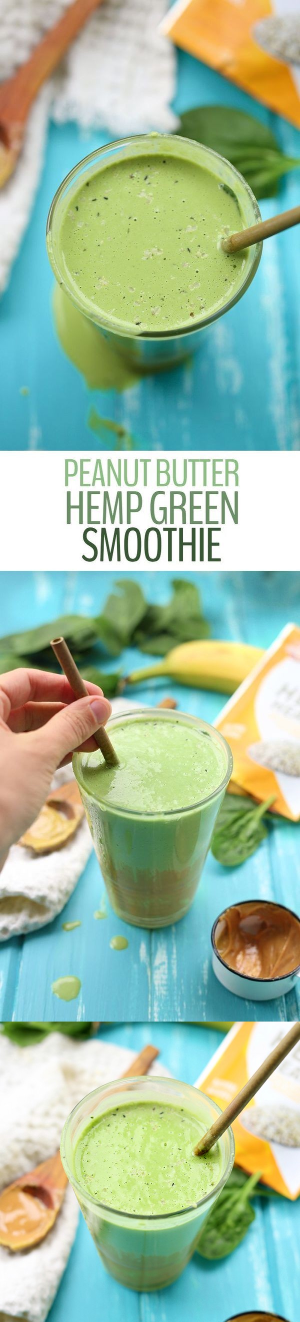 Peanut Butter Hemp Green Smoothie