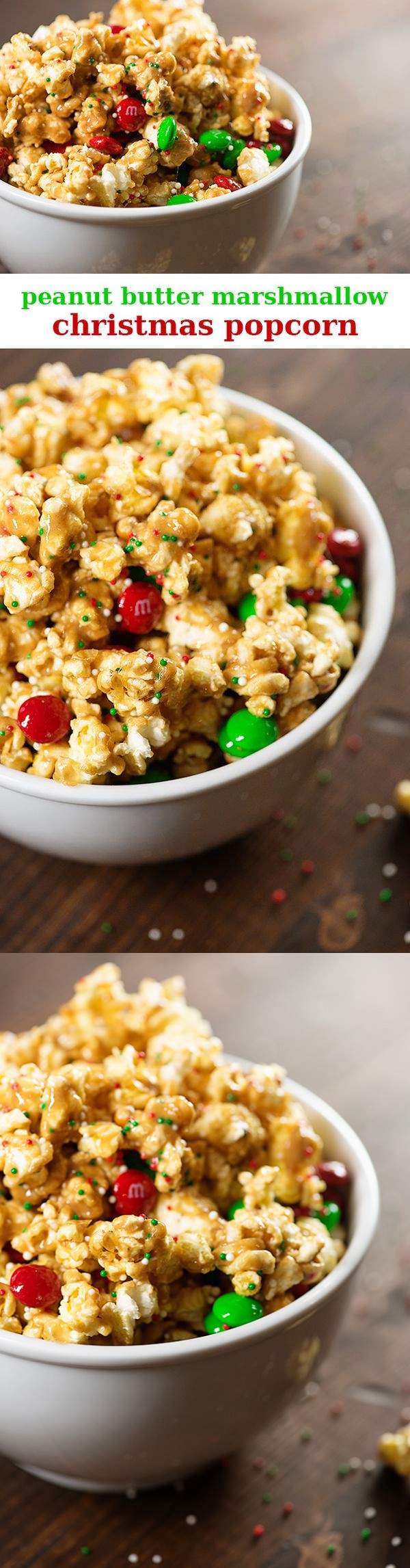 Peanut Butter Marshmallow Christmas Popcorn