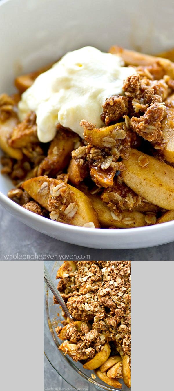 Peanut Butter Oatmeal Apple Crisp