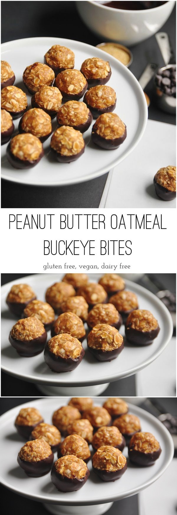 Peanut Butter Oatmeal Buckeye Bites