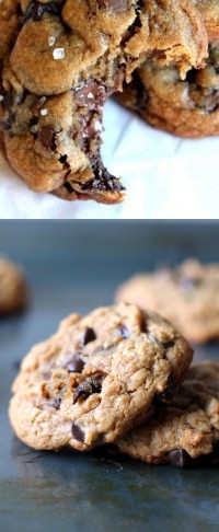 Peanut Butter Oatmeal Chocolate Chip Cookies (flourless, no butter