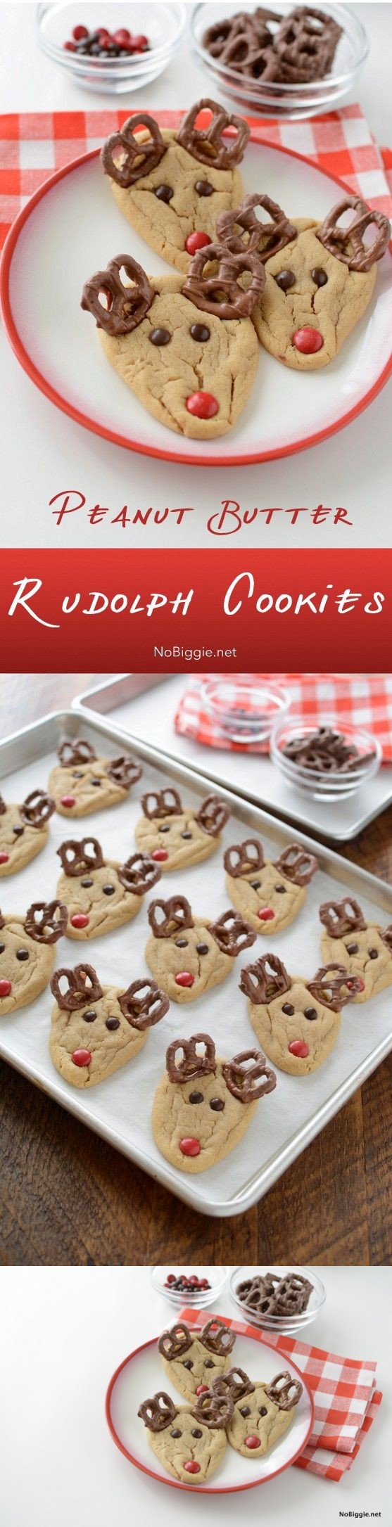 Peanut Butter Rudolph Cookies