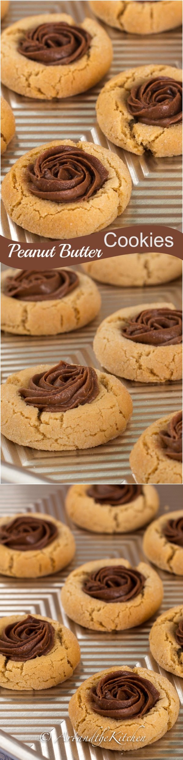 Peanut Butter Thumbprint Cookies with Reese Spread