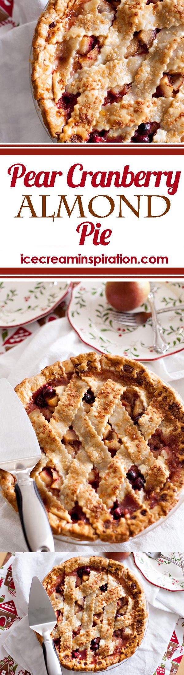 Pear Cranberry Almond Pie