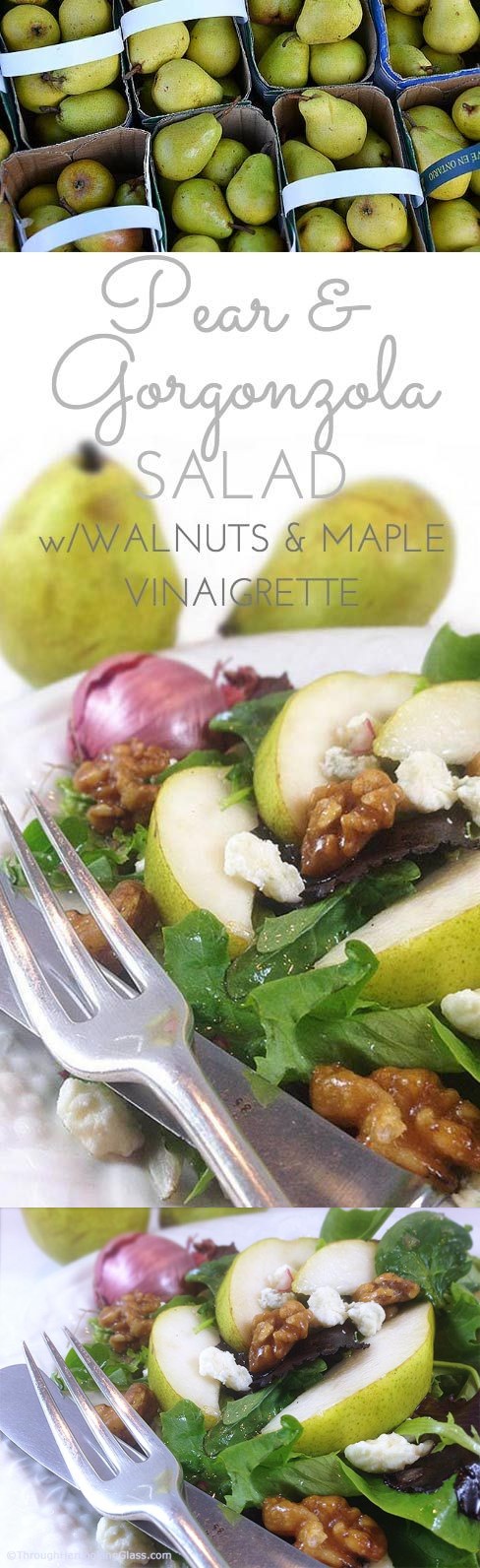 Pear Gorgonzola Salad w/Walnuts & Maple Vinaigrette