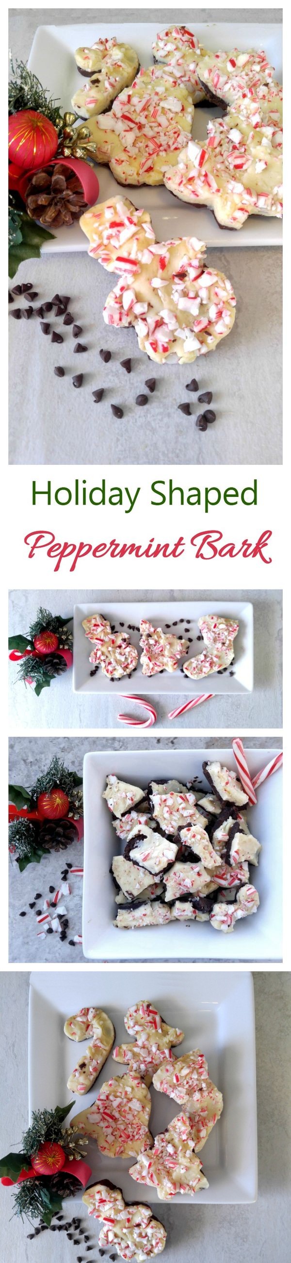 Peppermint Bark Recipe with Holiday Shapes