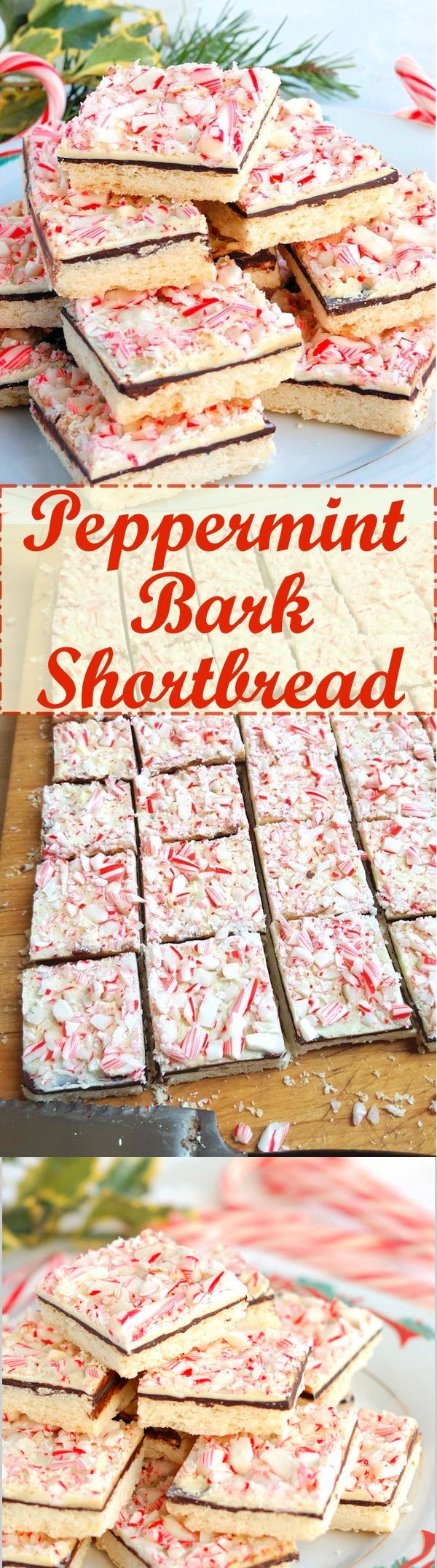 Peppermint Bark Shortbread Cookies