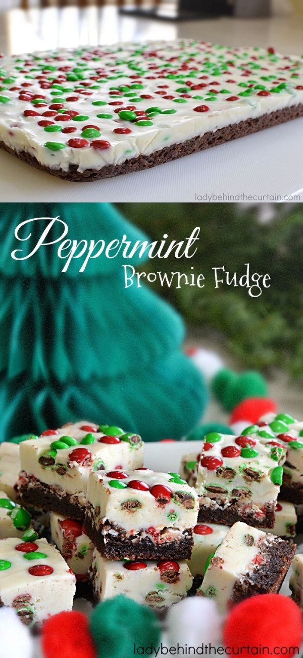 Peppermint Brownie Cookie Fudge