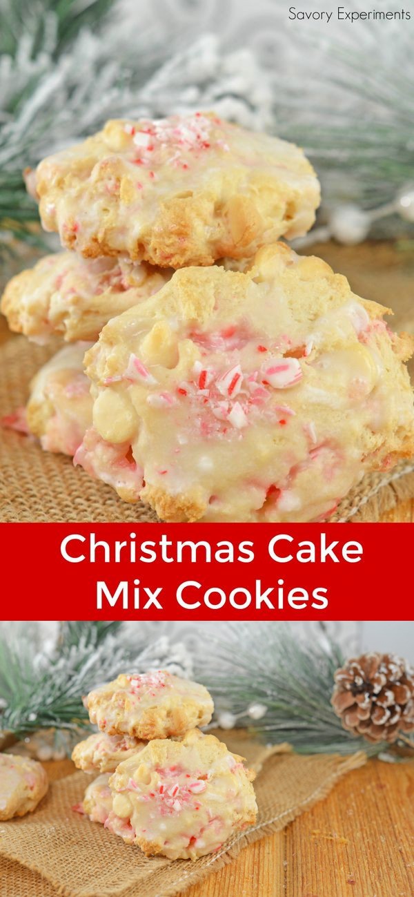 Peppermint Cake Mix Cookies