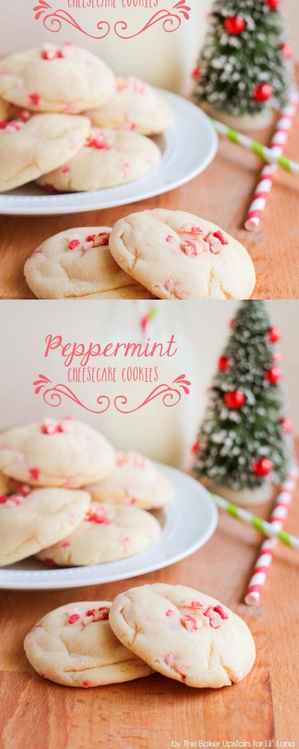 Peppermint Cheesecake Cookies