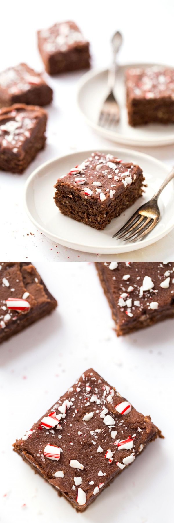 Peppermint Frosted Chickpea Brownies