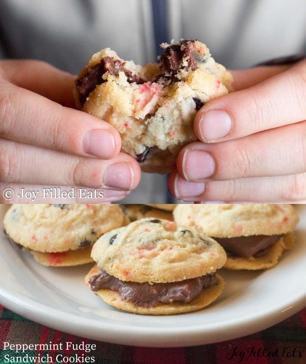 Peppermint Fudge Sandwich Cookies