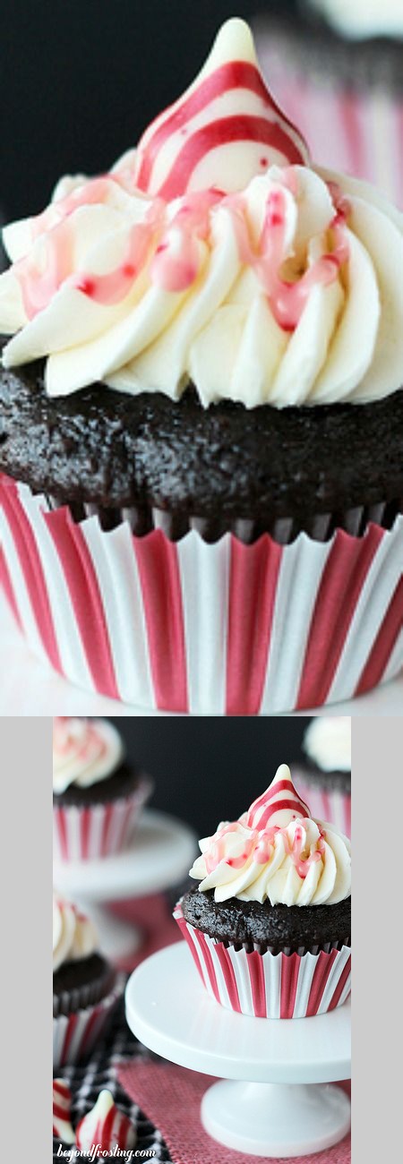 Peppermint Hot Chocolate Cupcakes