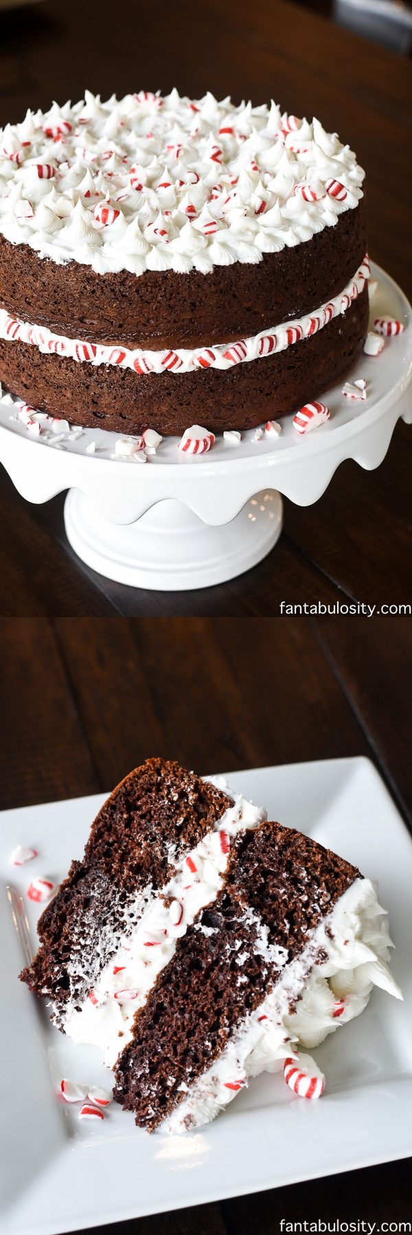 Peppermint Mocha Crunch Cake