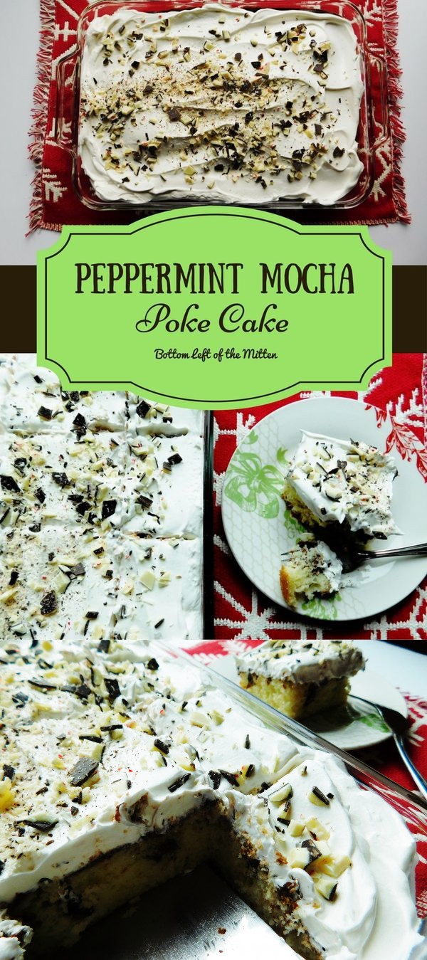 Peppermint Mocha Poke Cake