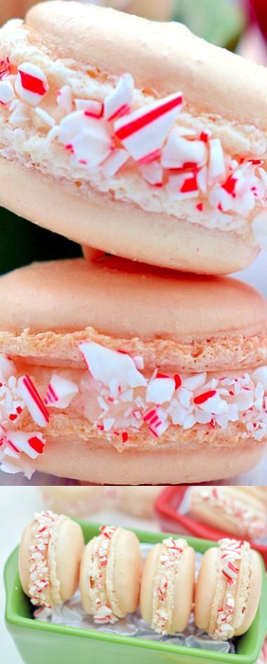 Peppermint Twist Macarons