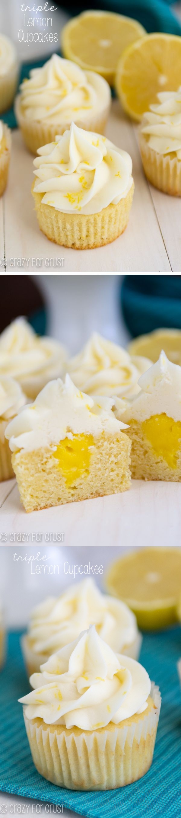 Perfect Triple Lemon Cupcakes